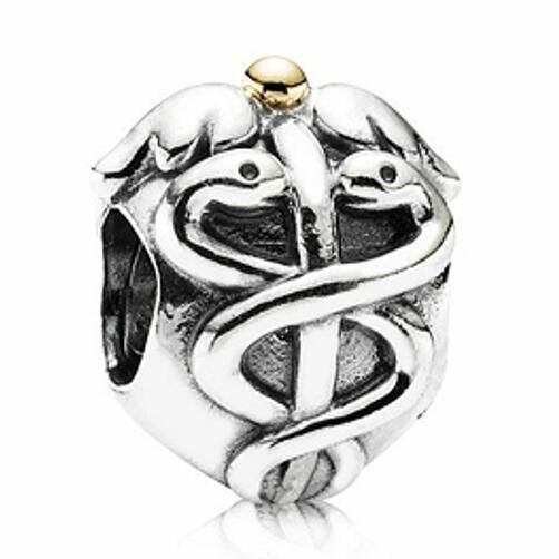  18k Goldplated Two Tone Charm