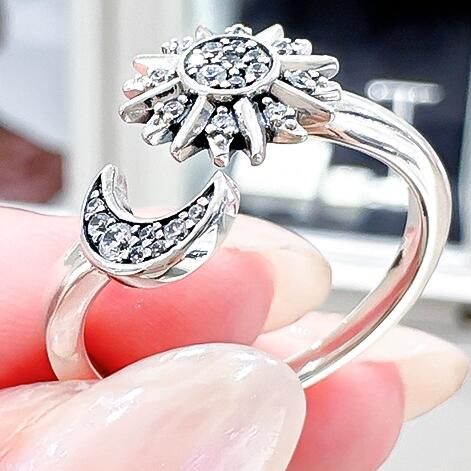 NEW AAA GRADE S925 ALE Sterling Silver Sun&Moon Rings