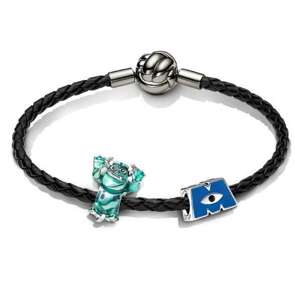 Set AAA GRADE S925 ALE Sterling Silver Bracelets With 2 Charms