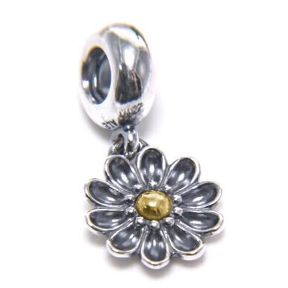 18k Goldplated Two Tone Dangle 				