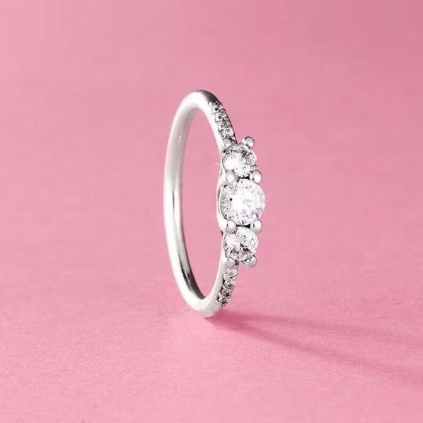 Clear-5A-CZ AAA GRADE S925 ALE Rings