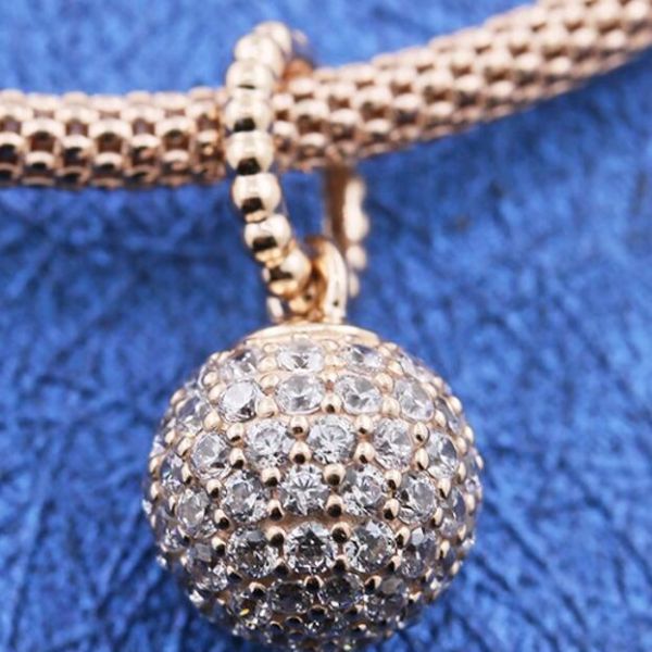 AAA GRADE Rose Goldplated ALE R Dangle  				