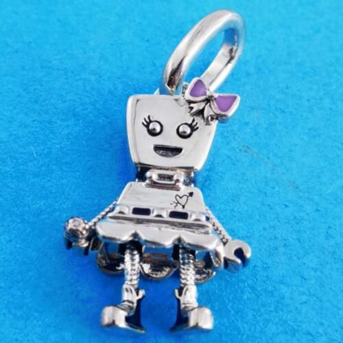 AAA GRADE S925 ALE Sterling Silver Robot Dangle						