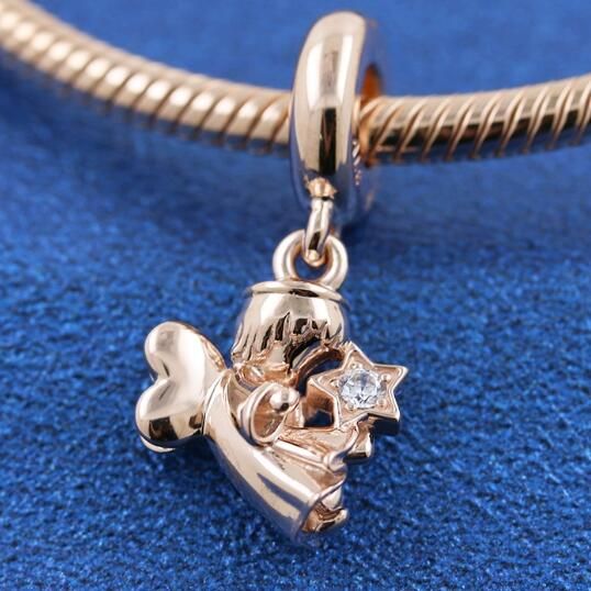 AAA GRADE Rose Goldplated ALE R Angel  Dangle						