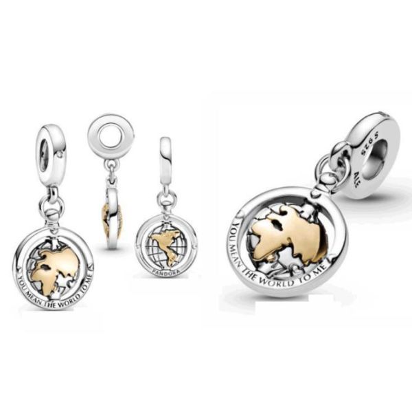 18k Goldplated Two Tone Dangle 			