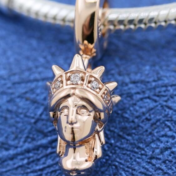 AAA GRADE Rose Goldplated ALE R Dangle					