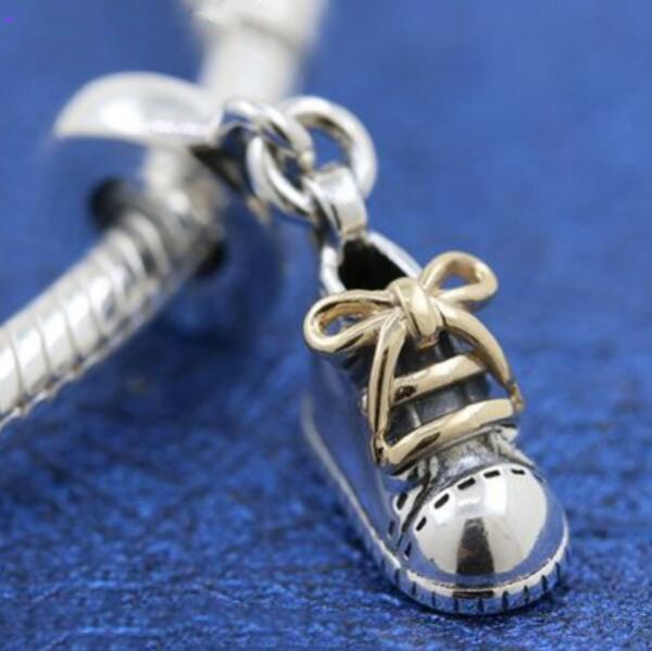 18k Goldplated Two Tone Dangle 				