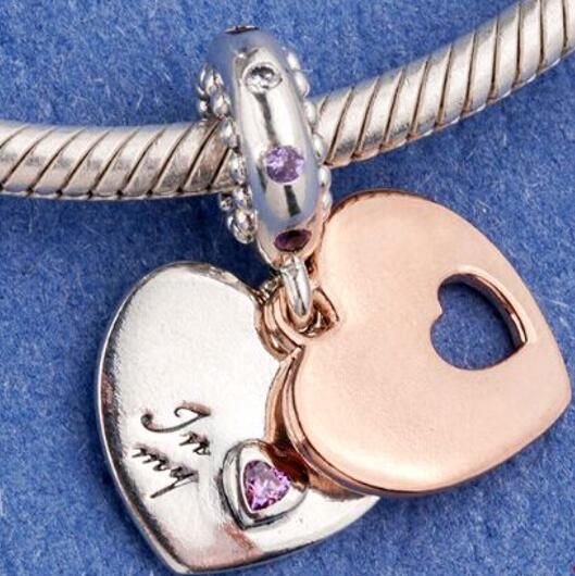 AAA GRADE Two Tone Rose goldplated Dangle