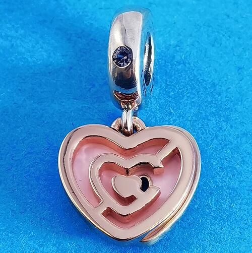 AAA GRADE Two Tone Rose goldplated Dangle