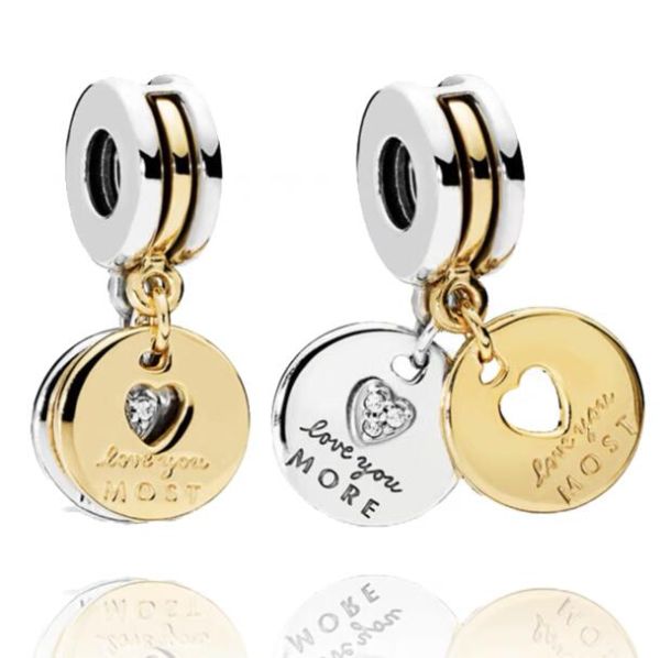 AAA GRADE 18k Goldplated Two Tone Dangle