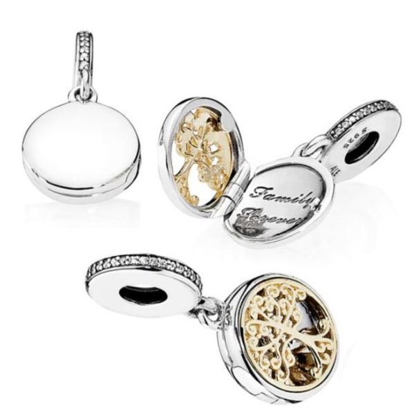 AAA GRADE 18k Goldplated Two Tone Dangle 
