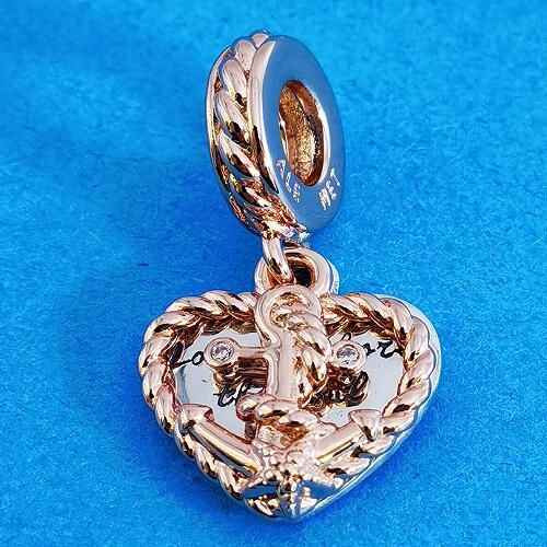 AAA GRADE Two Tone Rose goldplated Dangle