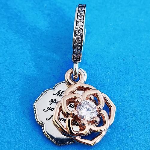 AAA GRADE Two Tone Rose goldplated Dangle