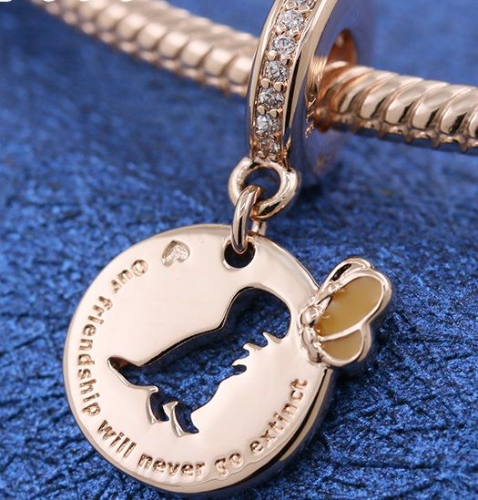 AAA GRADE Rose Goldplated ALE R Dangle