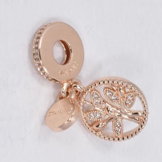 AAA GRADE Rose Goldplated ALE R Dangle
