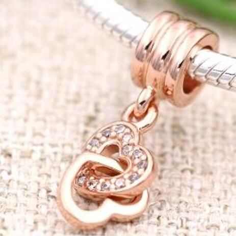AAA GRADE Rose Goldplated ALE R Dangle