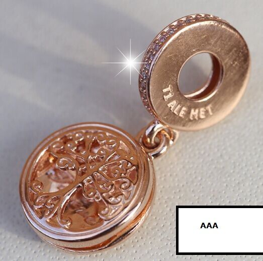 AAA GRADE Rose Goldplated ALE R Dangle