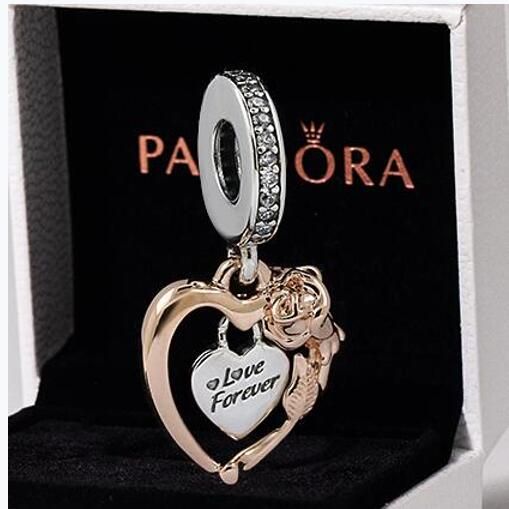 AAA GRADE Two Tone Rose goldplated Dangle