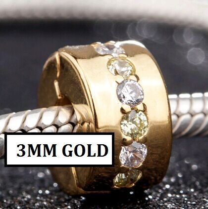 AAA GRADE 18K Gold Plated Charm Clips