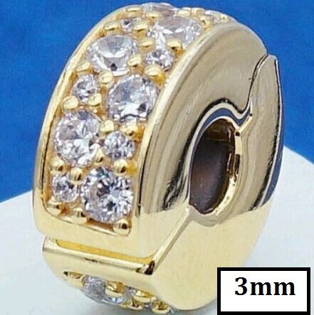 AAA GRADE 18K Gold Plated Charm Clips