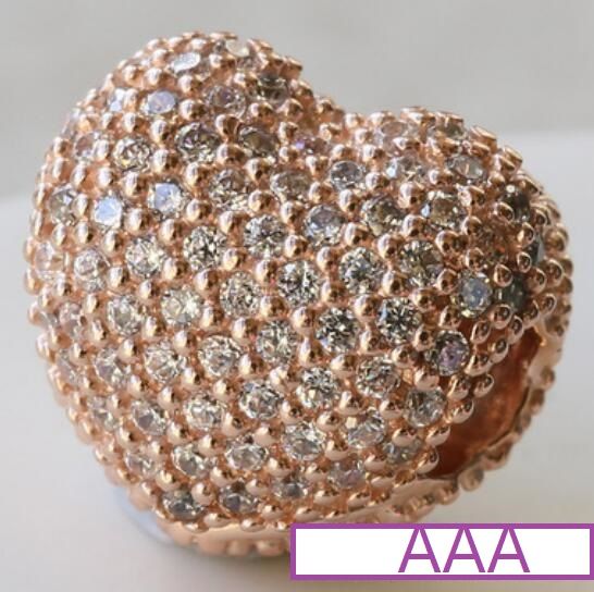 AAA GRADE Rose Gold Plated Charm Clips