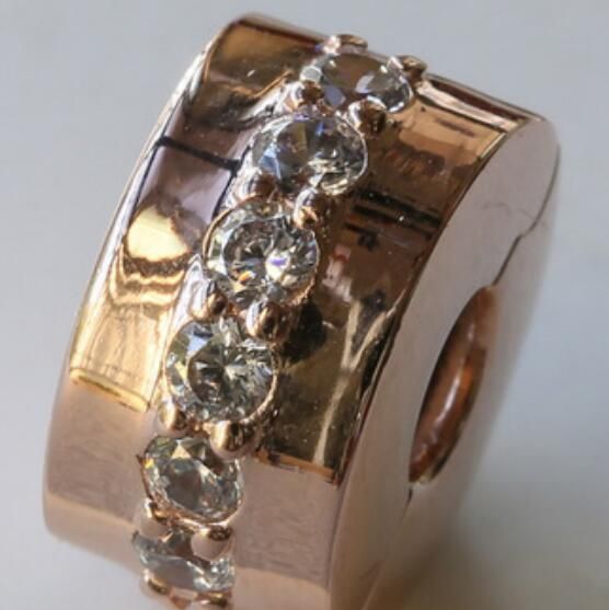 AAA GRADE Rose Gold Plated Charm Clips