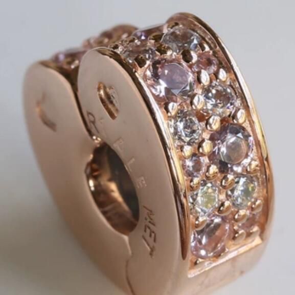 AAA GRADE Rose Gold Plated Charm Clips