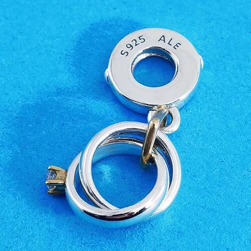  18k Goldplated Two Tone Dangle 