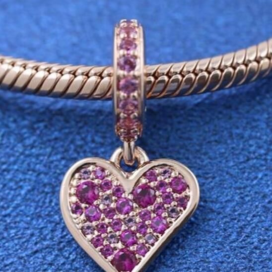 AAA GRADE Rose Goldplated ALE R Dangle