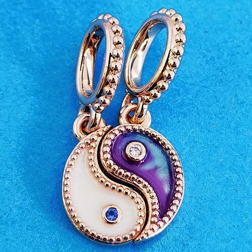 AAA GRADE Rose Goldplated ALE R Dangle