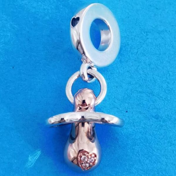  AAA GRADE Two Tone Rose goldplated Dangle