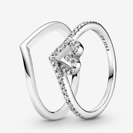 STACKED Pave AAA GRADE S925 ALE Sparkling Rings Set
