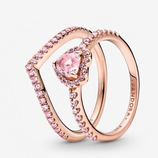 STACKED Pave AAA GRADE S925 ALE Sparkling Rings Set