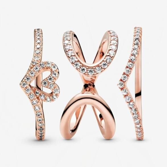 STACKED Pave AAA GRADE S925 ALE Sparkling Rings Set