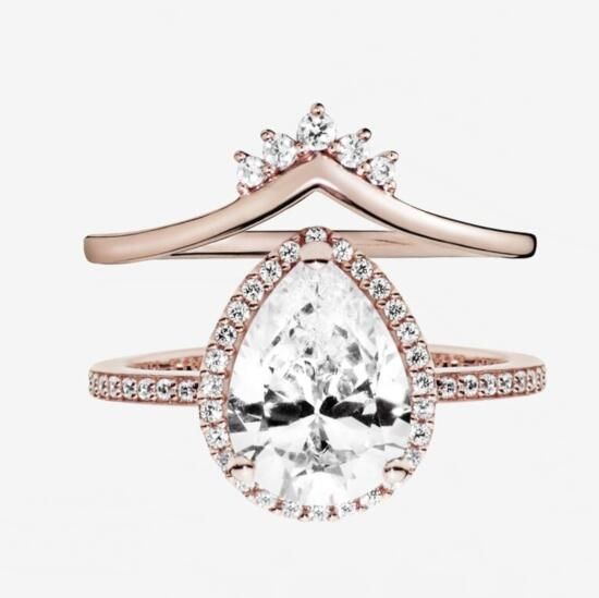 STACKED Pave AAA GRADE S925 ALE Sparkling Rings Set