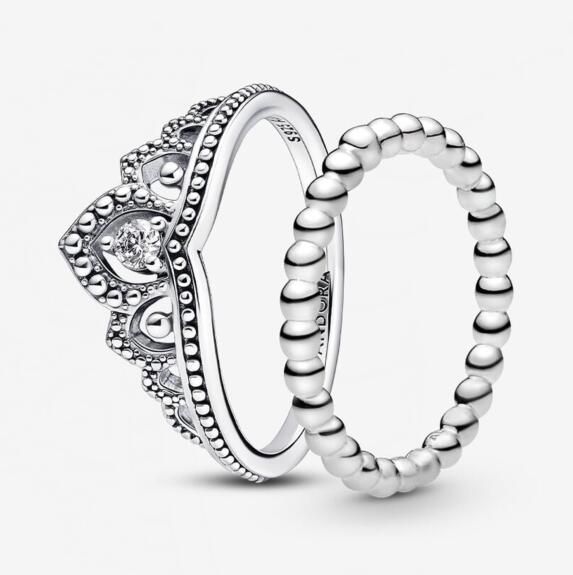 STACKED Pave AAA GRADE S925 ALE Sparkling Rings Set