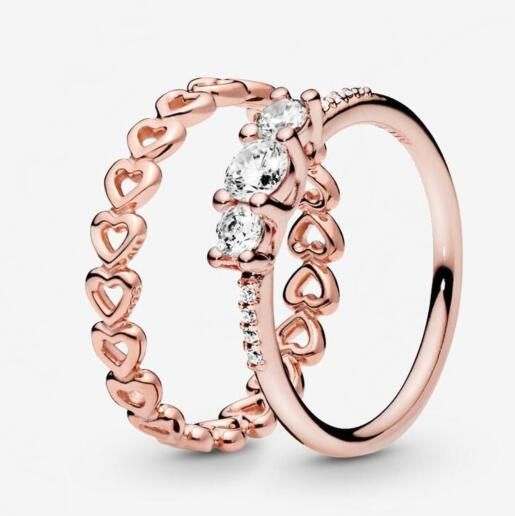 STACKED Pave AAA GRADE S925 ALE Sparkling Rings Set