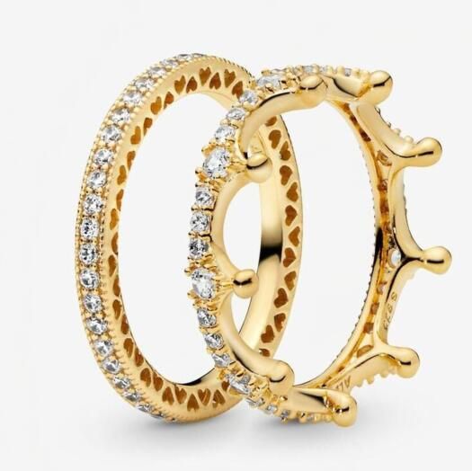 STACKED Pave AAA GRADE S925 ALE Sparkling Rings Set