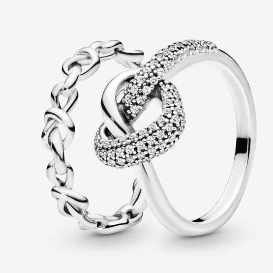 STACKED Pave AAA GRADE S925 ALE Sparkling Rings Set