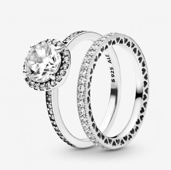 STACKED Pave AAA GRADE S925 ALE Sparkling Rings Set