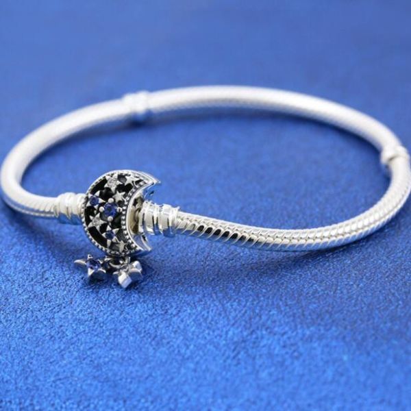 AAA GRADE S925 ALE Moon Clasp Snake Chain Bracelets