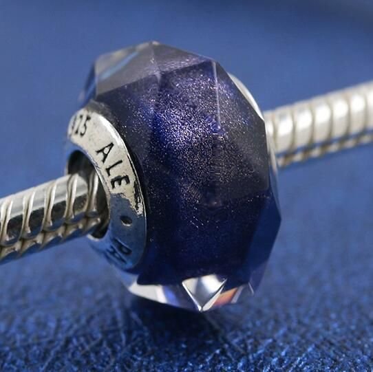 AAA GRADE S925 ALE Sterling Silver Glass Charms