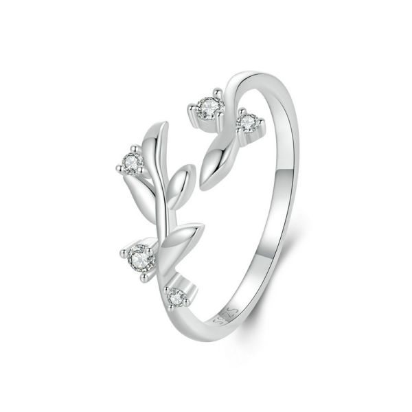 925 Sterling Silver 2024 New Leaf Open Rings