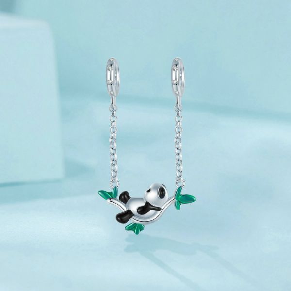 925 Sterling Silver 2024 New Bamboo Panda Pendant