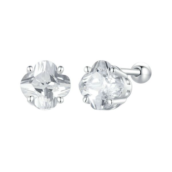 925 Sterling Silver 2024 New Four-leaf Clover Stud Earrings