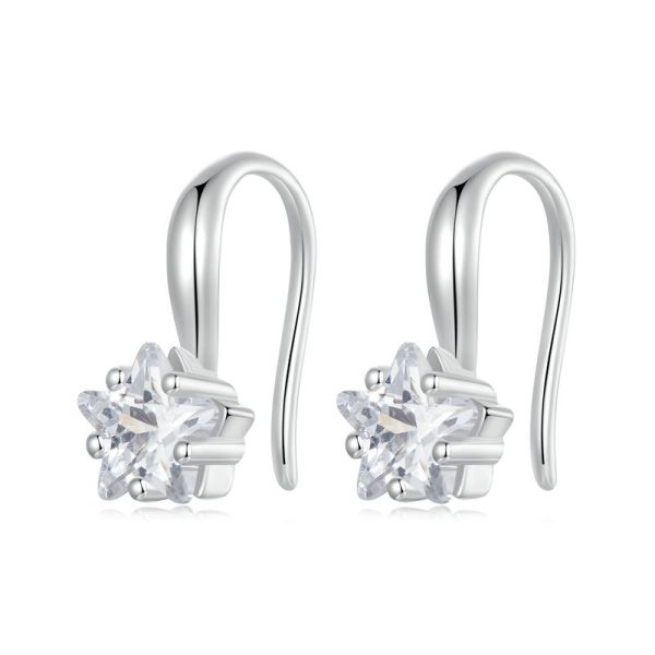925 Sterling Silver 2024 New Star Ear Hooks