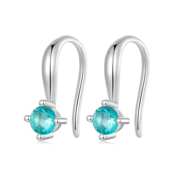 925 Sterling Silver 2024 New Green Ear Hooks