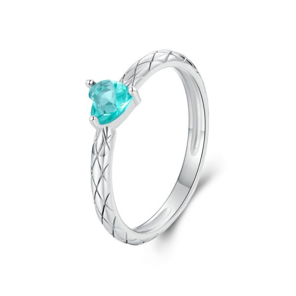 925 Sterling Silver 2024 New Quilting Heart Ring