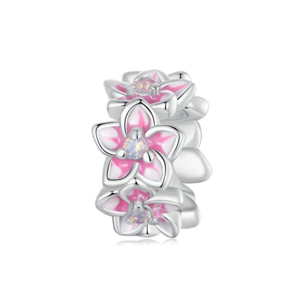 925 Sterling Silver 2024 New Cherry Flower Stopper Beads