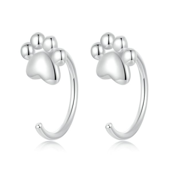 925 Sterling Silver 2024 New Pet Paw Stud Earrings